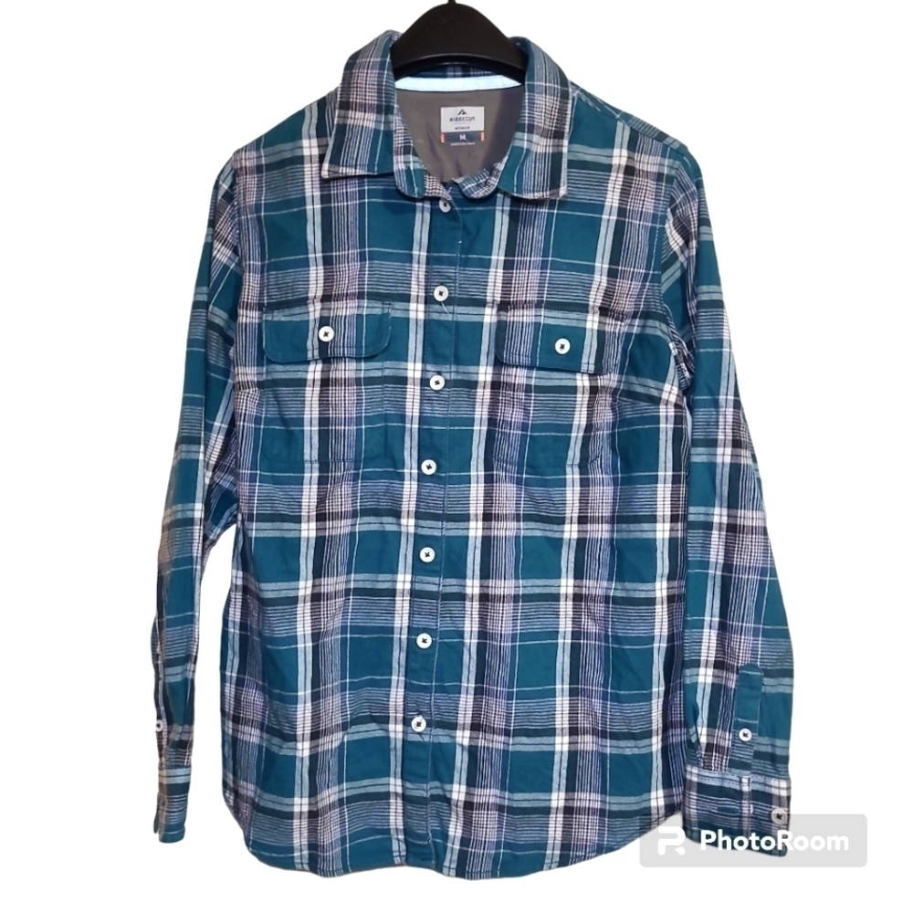 Ridgecut Toughwear Womens Plaid Button Down Shirt Medium